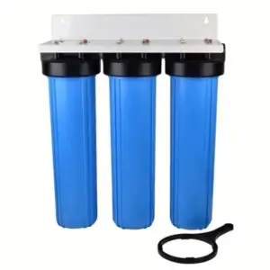 3-Stage 20"x4.5" Whole House Big Blue Cation Water Filtration System