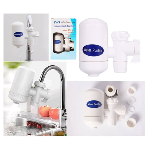 Water Filter for Sink Faucet | فلتر مياه للحنفية 4-Stage Microfiltration | 4 مراحل ترشيح دقيق Removes Chlorine, Rust & Sediments | يزيل الكلور والصدأ والرواسب Retains Healthy Minerals | يحافظ على المعادن المفيدة