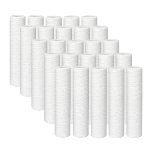 Yarn Wound Water Filter Cartridge 10" x 2.5" (Pack of 25) for Sediment Removal | خرطوشة فلتر مياه خيطية 10 × 2.5 بوصة (عبوة 25 قطعة) لإزالة الرواسب والشوائب